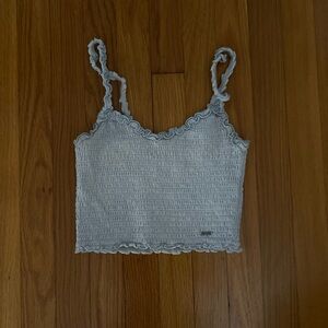 Hollister Light blue Smocked Crop Top